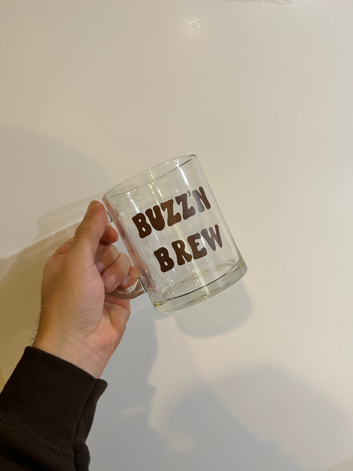 Glass Buzz'n Brew Mug